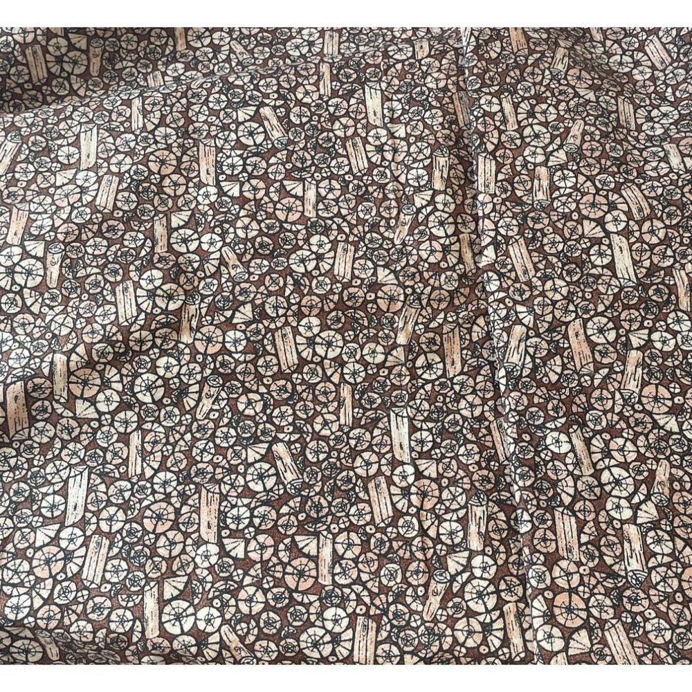 Lumber Jack & Jane Fabric Whistler Studios 100% Cotton Brown Logs‎ BTY